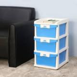 Nilkamal Chests of 3 Drawers CHTR23NT MultiPurpose wheel Storage, Kids & Home Essentials Plastic Free Standing Chest of Drawers