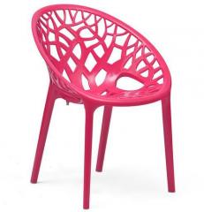 Nilkamal Crystal Polypropylene Chair in Pink Colour