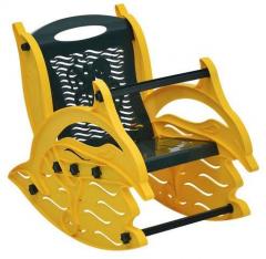 Nilkamal Dolphin Rocker Kids Chair in Yellow & Olive Green Colour