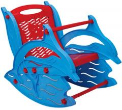 Nilkamal Kids Dolphin Rocker Chair in Pastel Blue and Red Colour