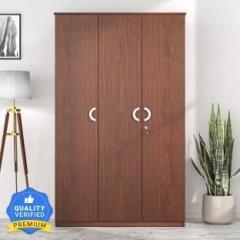 Nilkamal Massif 8 Shelves and 1 Hanging Rod Engineered Wood 3 Door Wardrobe