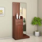 Nilkamal Max with 3 Hooks 2 Drawers and 1 Cabinet Engineered Wood Dressing Table