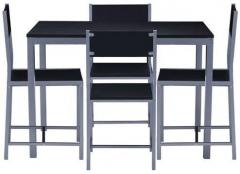 Nilkamal Wigo Four Seater Dining Set in Black Colour