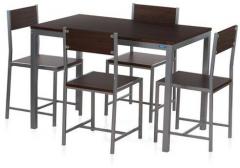 Nilkamal Wigo Four Seater Dining Set in Walnut Finish