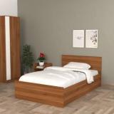 Nitraa Furniture AURA SINGLE Engineered Wood Single Bed