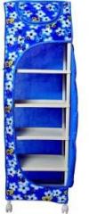 Notum Multipurpose 6 Shelve Chenille Collapsible Wardrobe