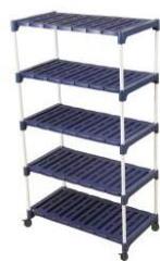 Novatic Bookcase 5 Tier Books Storage Organizer Open Display for Home, Office, Library Metal Open Book Shelf