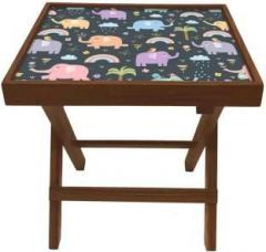 Nutcase Cute Elephants Solid Wood Side Table