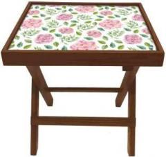 Nutcase Flower Design Solid Wood Side Table