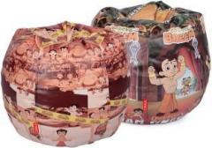 Orka XL Chhota Bheem Set of 2 Digital Printed Bean Bag With Bean Filling