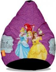 Orka XL Disney Princess Digital Printed Bean Bag With Bean Filling