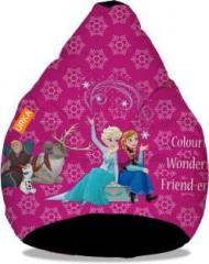 Orka XL Frozen Anna & Elsa Digital Printed Bean Bag With Bean Filling