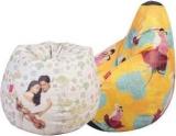 Orka XL YRF SET OF 2 Digital Printed Bean Bag With Bean Filling