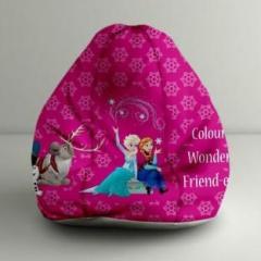 Orka XXL Frozen Anna & Elsa Digital Printed Bean Bag With Bean Filling