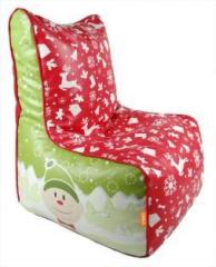 Orka XXXL Christmas Theme Digital Printed Bean Bag Chair With Bean Filling