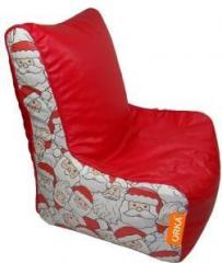 Orka XXXL Santa Claus Digital Printed Bean Bag Chair With Bean Filling