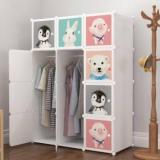 Owme 12 Door Shelf Plastic Carbon PP Collapsible Wardrobe for Kids for Toys & Bedroom PP Collapsible Wardrobe