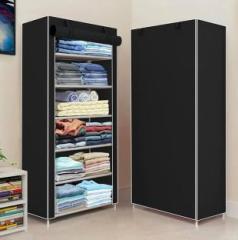 Ozoy 1 Door 6 Shelf Carbon Steel Collapsible Wardrobe