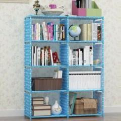 Ozoy Plastic Metal Shelf Book Organizer Plastic Open Book Shelf