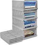 Padhar Wardrobe Organizer Foldable And Stackable Pack Of 5 Large PP Collapsible Wardrobe