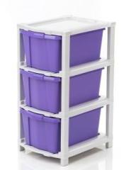 Palak 3 Plastic Modular Drawer System for Home, Office, Hospital, Parlor, Doctors Plastic Free Standing Chest of Drawers