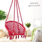 Patiofy Wooden Swing Chair/ Jhula Indoor/ Swing for Home/Swing for Adults Outdoor Wooden Cotton Large Swing