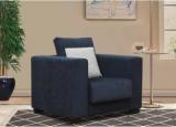 Peachtree Glory 1 Seater Blue Fabric Sofa Fabric 1 Seater Sofa