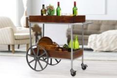 Peachtree PERTH SERVICE CART Solid Wood Bar Trolley