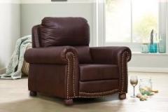 Peachtree Windsor 1 Seater Brown Leatherette Sofa Leatherette 1 Seater