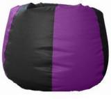 Pebbleyard Classic Filled Bean Bag In Black N Purple Colour