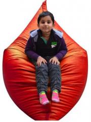 Pebbleyard Huge Leathrette Floor Bean Bag Cover in Orange Colour