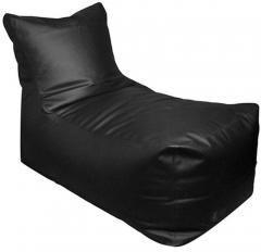 Pebbleyard Lounger XXL Size Filled Bean Bag in Black Colour