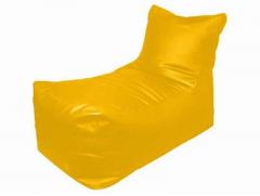 Pebbleyard XXL Lounger Chair Yellow Bean Bag With Beans