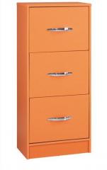 Pindia Multipurpose Storage Cabinet with Three Drawers in Orange Colour