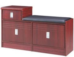 Pindia Multipurpose Storage Cabinet with Three Drawers in Walnut Finish