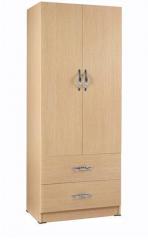 Pindia Two Drawer Door Wardrobe in Beige Colour