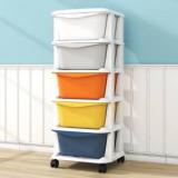 Polka Tots Rainbow Plastic Free Standing Chest Of Drawers