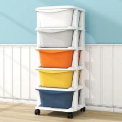 Polka Tots Rainbow Plastic Free Standing Chest of Drawers