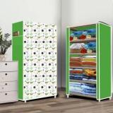 Poowerest 5 Shelf Butterfly Print PVC Collapsible Wardrobe