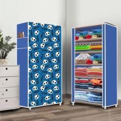 Poowerest 6 Layer Before Christmas Printed PVC Collapsible Wardrobe