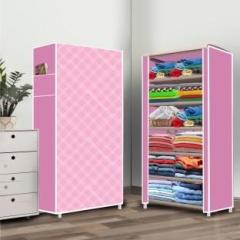 Poowerest 6 Layer Stars Pattern Printed PVC Collapsible Wardrobe