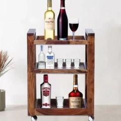 Primecraft Sheesham Solid Rosewood Bar Trolley Solid Wood Bar Trolley