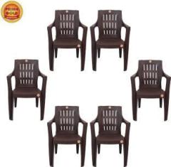 Primegold Polo Orthopaedic Comfortable for Home and Restaurant set of 6 Plastic Outdoor Chair