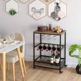 Priti Bar Trolley Engineered Wood Bar Trolley