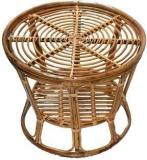 Rainbow Cane Rattan Stand Table, Center Table For Living Room, Balcony And Office Engineered Wood Coffee Table