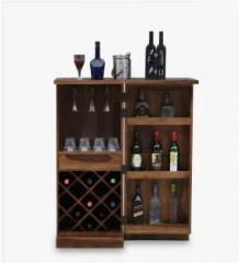 Rekha Art And Craft Solid Wood Bar Trolley