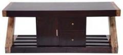 Ringabell Z Shape Solid Wood TV Entertainment Unit