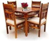 Rk Wood Solid Wood 4 Seater Dining Set