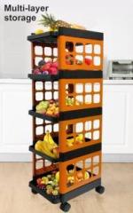 Rmerchants 5 Layer Multipurpose Kitchen Trolley Rack Your Ultimate Storage Solution Plastic Bar Trolley