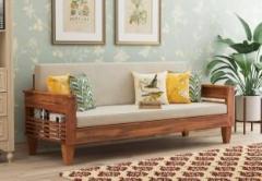 Saamenia Furnitures Solid Sheesham Wood For Living Room Hotels 3 Seater Double Solid Wood Fold Out Sofa Cum Bed